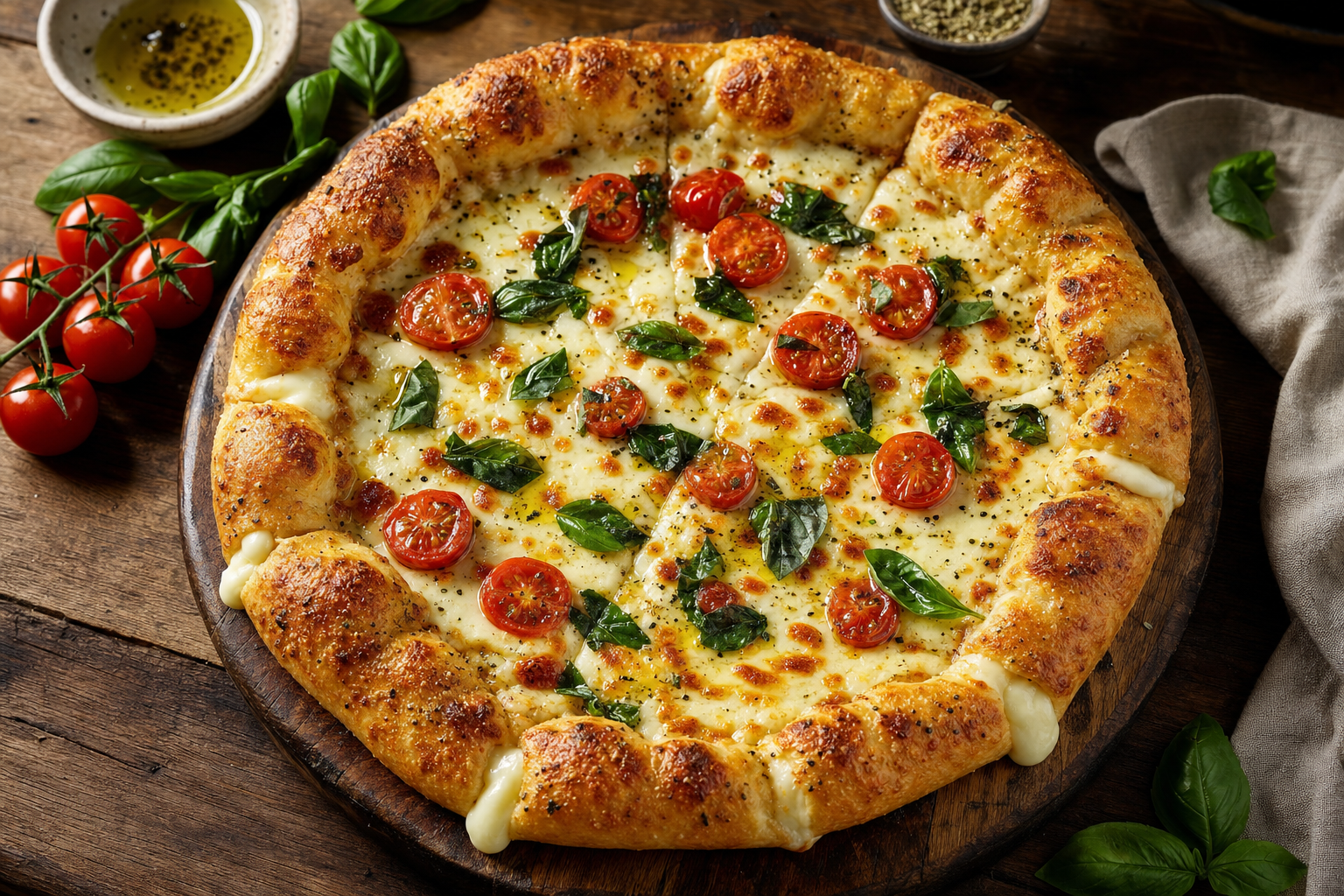 Pizza rellena artesanal